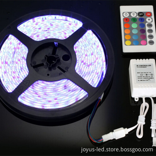 12v 5m length rgb 5050 led strip with mini controller customized